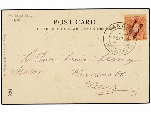 ✉ COLONIAS ESPAÑOLAS: TANGER. 1902-03. Cinco tarjetas postal