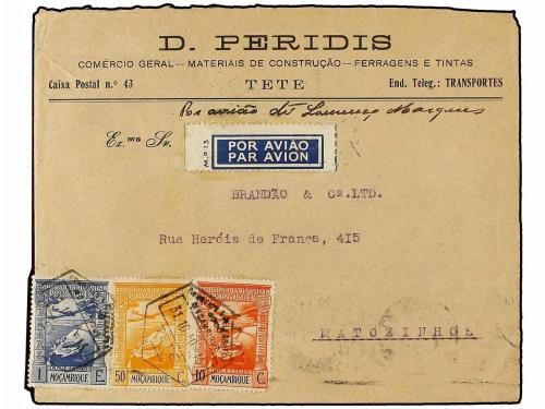 ✉ MOZAMBIQUE. 1939-43. Conjunto de 5 cartas (una de Angola) 
