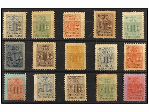 ESPAÑA: VIÑETAS. 1899. VALENCIA. UNIÓ VALENCIANA. Serie de 1