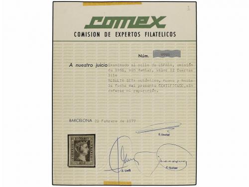 * ESPAÑA. Ed. 2. 12 cuartos lila. Márgenes excepcionales, co