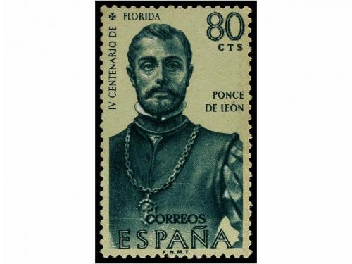 ** ESPAÑA. Ed. 1300. FORJADORES. 80 cts. verde. FALTA LA IMP