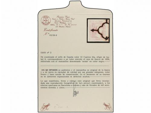 ° ESPAÑA. Ed. 2. 12 cuartos lila. Márgenes excepcionales. PI