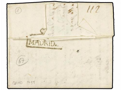 ✉ MARRUECOS. 1788 (30 de Julio). CEUTA a GENOVA (Italia). Ma