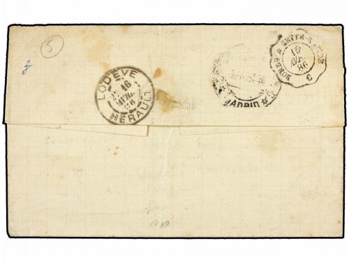 ✉ MARRUECOS. 1886 (4-Abril). RABAT a FRANCIA. Circulada sin 