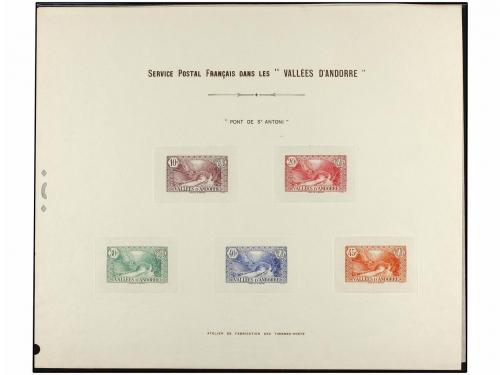 ANDORRA: ANDORRA FRANCESA. PRUEBAS DE ARTISTA. Conjunto comp