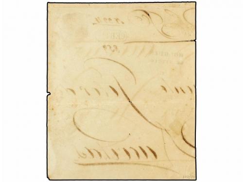 Δ CUBA. (1860 ca.). Gran fragmento de PLICA JUDICIAL circula