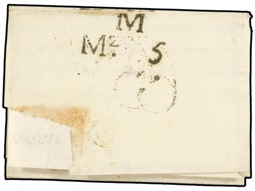 ✉ ESPAÑA: PREFILATELIA. 1793 (1 Marzo). VILLAFRANCA DEL VIER