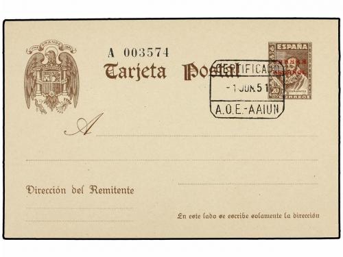 ✉ COLONIAS ESPAÑOLAS: SAHARA. Tres Enteros Postales de 20 ct