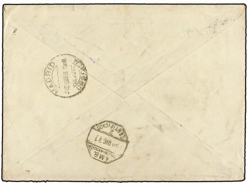 ✉ ESPAÑA. Ed. 601, 489, 491 (2). 1931. BELMEZ a MADRID. 5 ct