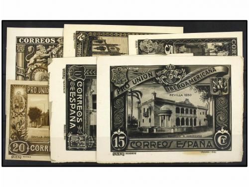 ESPAÑA. Ed. 566/82 y 583/91. PRUEBAS FOTOGRÁFICAS originales