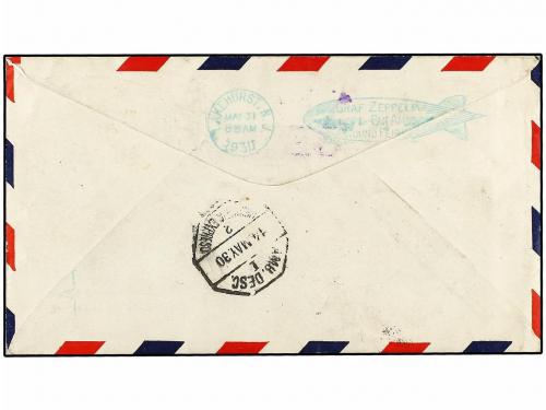 ¿ ESPAÑA. Ed. 296 (3), 321 (3), 322. 1930. MADRID a U.S.A. P