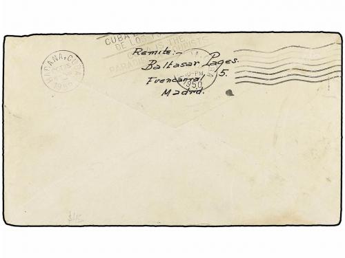 ✉ ESPAÑA. Ed. 1075/76, 1079/80. 1950. SEVILLA a LA HABANA. 5