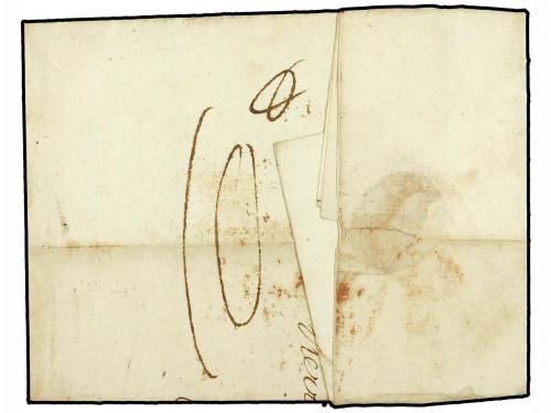 ✉ ESPAÑA: PREFILATELIA. 1796 (1-Junio). MÁLAGA a FRANCIA. 