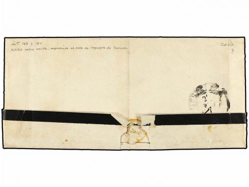 ✉ ESPAÑA. Ed. 163, 164. 1875. FIGUERAS a BARCELONA. 10 cts. 