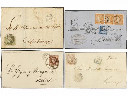 ✉ LOTES y COLECCIONES. HISTORIA POSTAL. Emisiones de Isabel 