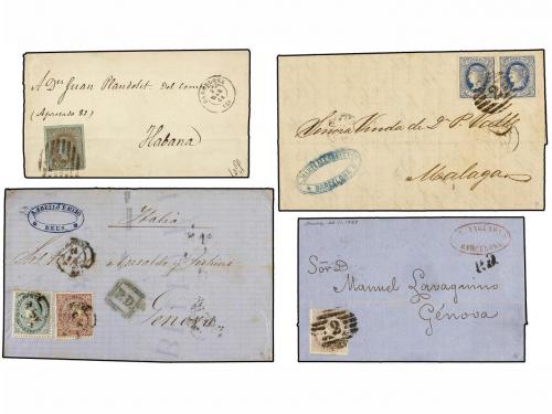 ✉ LOTES y COLECCIONES. HISTORIA POSTAL. Emisiones de Isabel 