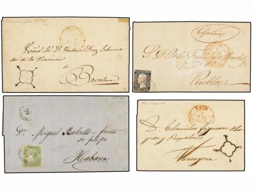 ✉ LOTES y COLECCIONES. HISTORIA POSTAL. Emisiones de Isabel 