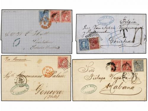 ✉ LOTES y COLECCIONES. HISTORIA POSTAL. Emisiones de Amadeo,