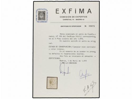* ESPAÑA. Ed. 198. 4 pts. lila. Centraje perfecto. PIEZA DE