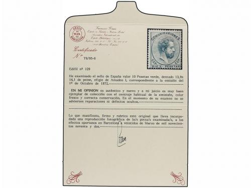 (*) ESPAÑA. Ed. 129. 10 pts. verde, centraje habitual de la 