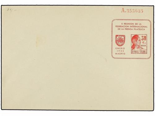 ✉ ESPAÑA ENTEROS POSTALES: DE INICIATIVA PRIVADA. Conjunto d