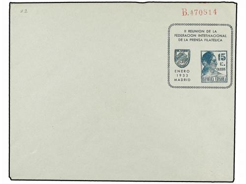 ✉ ESPAÑA ENTEROS POSTALES: DE INICIATIVA PRIVADA. Conjunto d