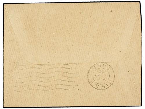 ✉ ESPAÑA. 1931 (24-IV). BARCELONA a NIMES (Francia). 15 cts.