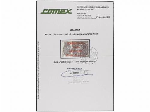 COLONIAS ESPAÑOLAS: GUINEA. 10 cents. s. 5 pts. oliva. MAGNÍ