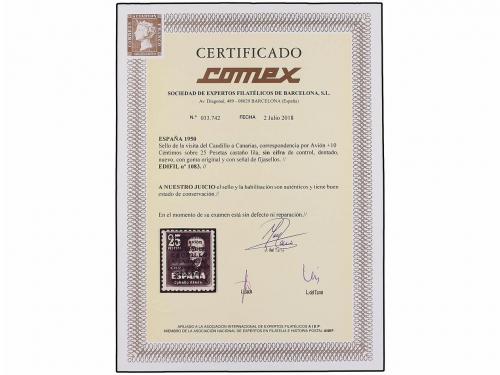 * ESPAÑA. Ed. 1083. CANARIAS AVIÓN SIN NÚMERO. Bonito ejempl