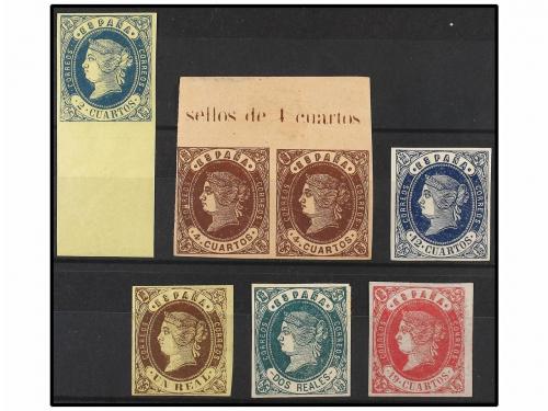 * ESPAÑA. Ed. 57/62. SERIE COMPLETA. LUJO. Sello de 2 cuarto