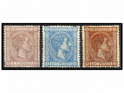 * ESPAÑA. Ed. 163, 164, 167. Sellos de excelente presencia, 