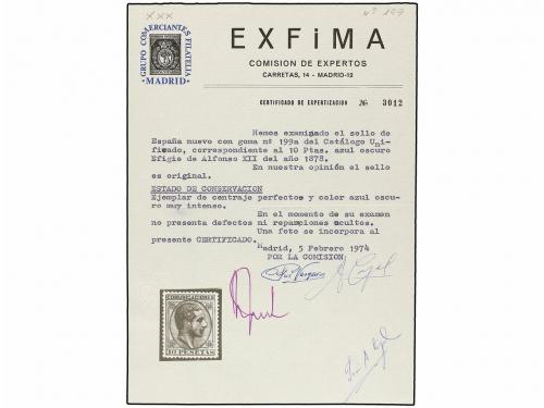* ESPAÑA. Ed. 199. 10 pts. azul. Color y centraje excepciona