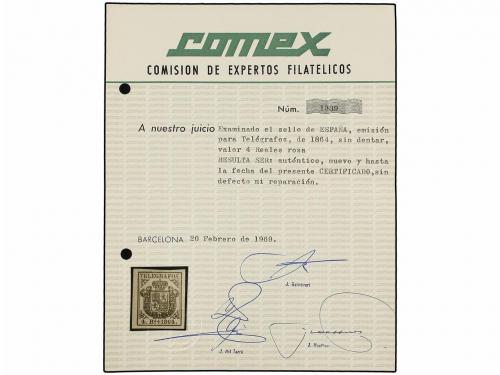 * ESPAÑA: TELEGRAFOS. Ed. 1/4. SERIE COMPLETA. LUJO. Cert. C