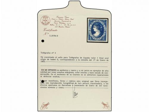 * ESPAÑA: TELEGRAFOS. Ed. 5/8. SERIE COMPLETA. LUJO. Sellos