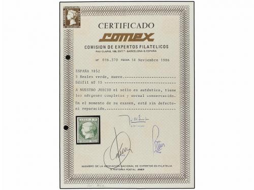 (*) ESPAÑA. Ed. 15. 5 reales verde. Excelente presencia, mar
