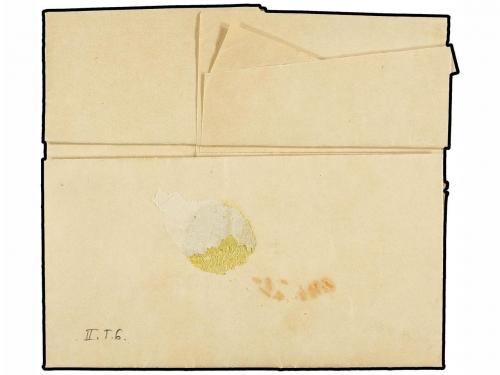 ✉ ESPAÑA. Ed. 1A. 1850 (16 Abril). ZARAGOZA a HUESCA. 6 cu. 