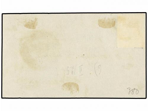 ¿ ESPAÑA. Ed. 1A. 1850. FRONTAL. BARCELONA a VALENCIA. 6 cu.