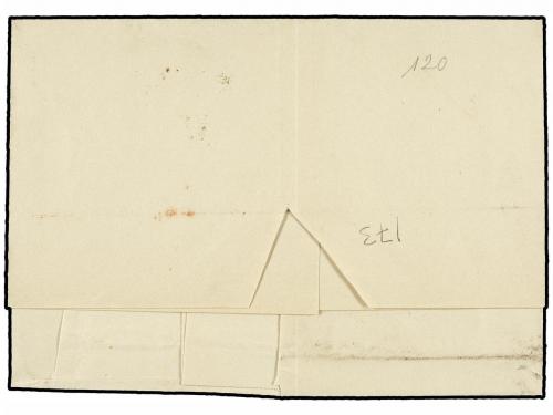 ¿ ESPAÑA. Ed. 1A, 2. 1850. SEVILLA a MADRID. 6 cu. negro, ti