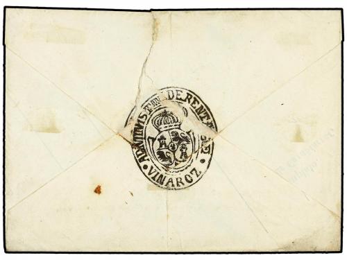 ¿ ESPAÑA. Ed. 1A. 1850. VINAROZ a TARRAGONA. Registro de emb