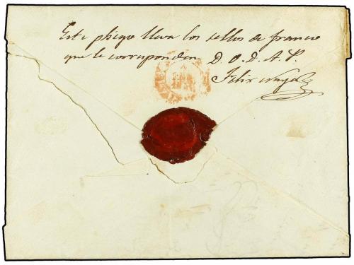 ✉ ESPAÑA. Ed. 1 (2). 1850. VALENCIA a BARCELONA. Registro de