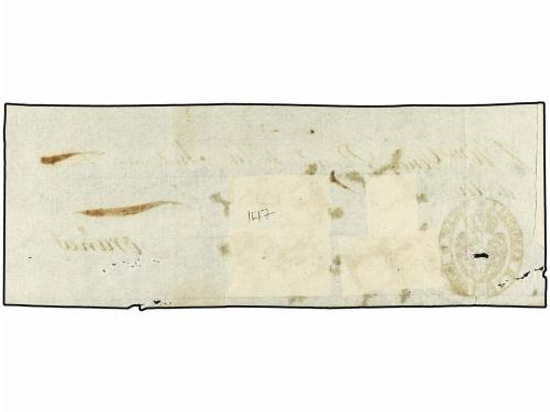 ✉ ESPAÑA. Ed. 1A (7). 1850. REDONDELA a CORUÑA. Plica Judici