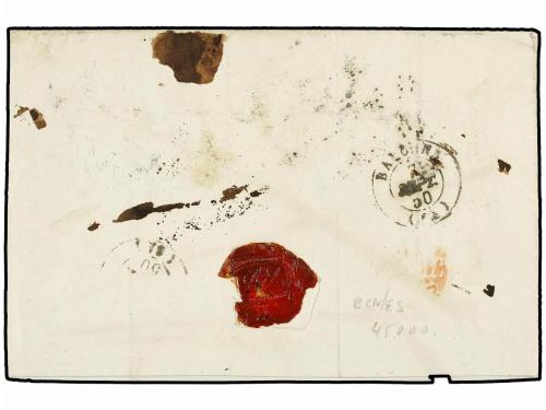 ✉ ESPAÑA. Ed. 1A. 1850. CASTILLA LA VIEJA a S. SEBASTIÁN ree