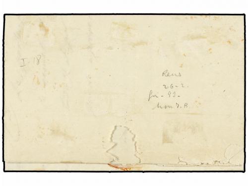 ¿ ESPAÑA. Ed. 1. 1850. REUS a GANDÍA. 6 cu. negro, tipo I po