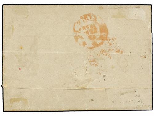 ¿ ESPAÑA. Ed. 1 (2). 1850. MADRID a CÁDIZ. 6 cu. negro, tipo