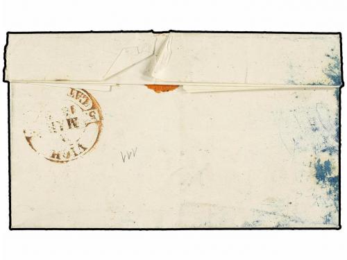 ✉ ESPAÑA. Ed. 1. 1850. LÉRIDA a VICH. 6 cu. negro, tipo I po