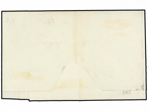 ✉ ESPAÑA. Ed. 1 (2). 1850. GERONA a MADRID. 6 cu. negro, tip