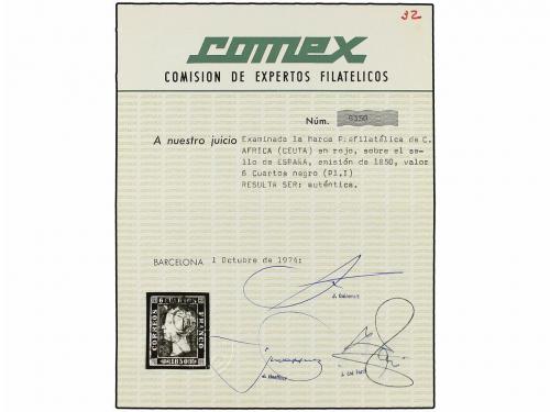 ° ESPAÑA. Ed. 1. 6 cu. negro, tipo I posición 20. Mat. C/AFR