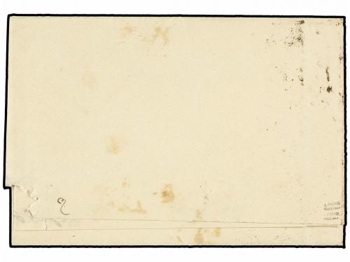 ✉ ESPAÑA. Ed. 1A. 1850. MUROS a SANTIAGO. 6 cu. negro, tipo 