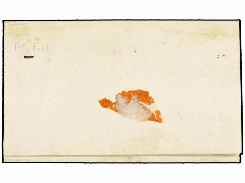 ✉ ESPAÑA. Ed. 1. 1850. MANRESA a GANDÍA. 6 cu. negro, tipo I