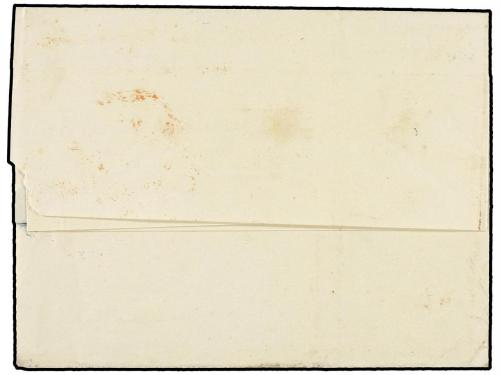 ✉ ESPAÑA. Ed. 1. 1850. LOGROÑO a MADRID.6 cu. negro, tipo I 